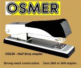 stapler 26/6 osmer half strip black