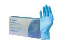 safe touch slim nitrile blue p/free gloves 100 large