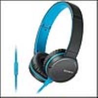 sony stylish on-ear zx headphones blue
