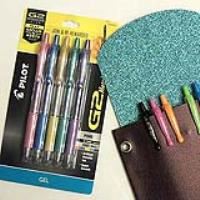 pilot g2 gel retractable gel ink pen with pencil case assorted colours - not for seperate sale