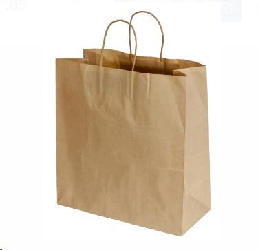 Image for BAG CARRY KRAFT PAPER TWIST HANDLE 340x320x145MM CTN 250 from Our Town & Country Office National Adelaide