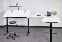 architilt 1200 tilt desk with 1500x1800mmx750mm corner w/s  black frame