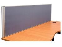 rapidline 1505 desk mounted screen 1500x500 grey