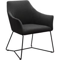 burton medium back leather chair black