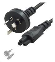 astrotek au power lead cord cable 1.8m/2m - 3-pin to cloverleaf plug