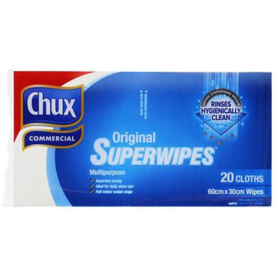 Image for CHUX SUPER WIPES REGULAR 60X30cm PK20 from Aztec Office National