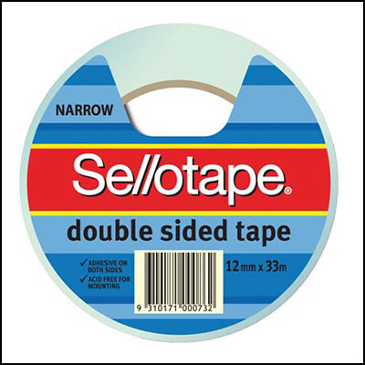 Image for SELLOTAPE DOUBLE SIDED TAPE 12mm X 33M HANGSELL ROLL from Aztec Office National