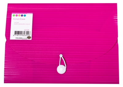 Image for QUILL 6035P BARKODE ACTION CASE A4 PINK from Aztec Office National