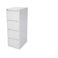 office national filing cabinet 4 drawer silver grey