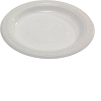 capri pk50 paper plates round white 175mm 180mm pack