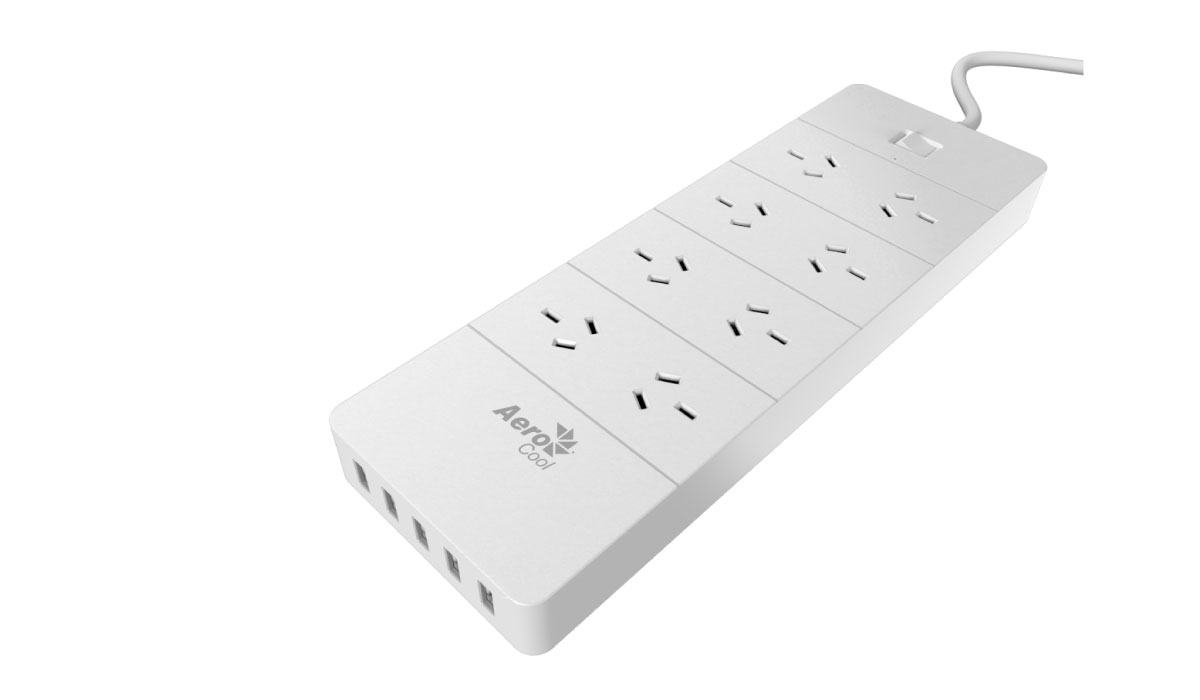 Image for AEROCOOL POWERBOARD 8 AC OUTLET 5 USB PORTS FAST CHARGING from Aztec Office National Melbourne