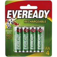 Image for EVEREADY PK4 RECHARGEABLE AA BATTERIES from Aztec Office National Melbourne