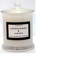 charity - candles sandlewood & amber double wick