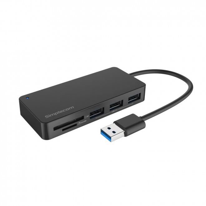 Image for Simplecom CH368 3 Port USB 3.0 Hub with Dual Slot SD MicroSD Card Reader from Office National Barossa