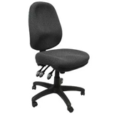 rapidline f300 executive chair, high back, full ergo, seat slide, ratchet back, polished base, adk charcoalfabric