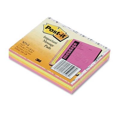post it notes 7679-4 important message 98.4mmx123mm neon pk4