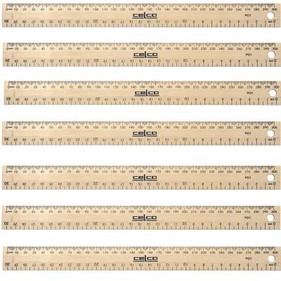 celco wooden ruler 30cm metric