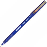texta 188 point fineliner pen 0.4mm blue box 10