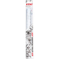 kent 62m double sided scale ruler 300mm white