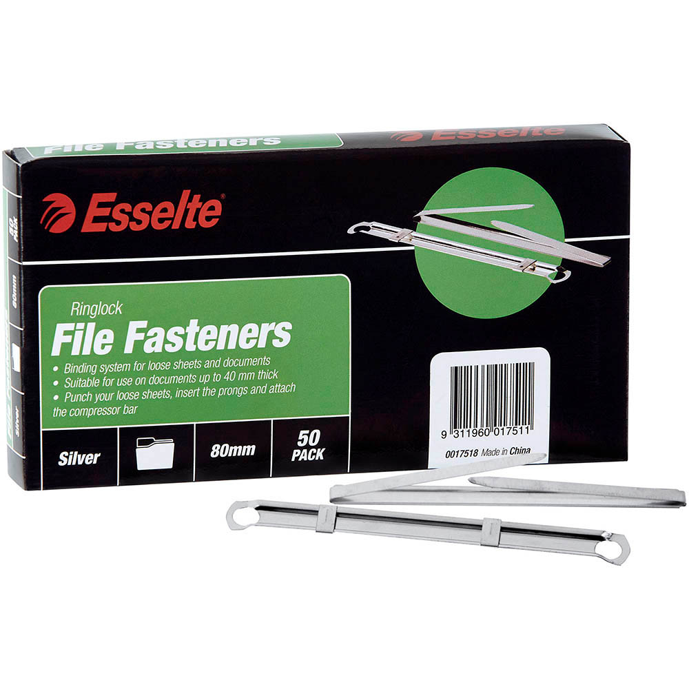 Image for ESSELTE RINGLOCK FILE FASTENERS BOX 50 from Mackay Business Machines (MBM) Office National
