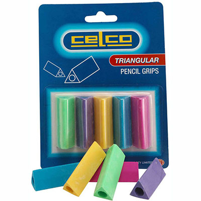 Image for CELCO TRIANGULAR PENCIL GRIP ASSORTED PACK 5 from Emerald Office Supplies Office National