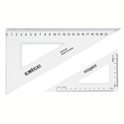 Image for CELCO SET SQUARE 60 DEGREES 210MM CLEAR from PaperChase Office National