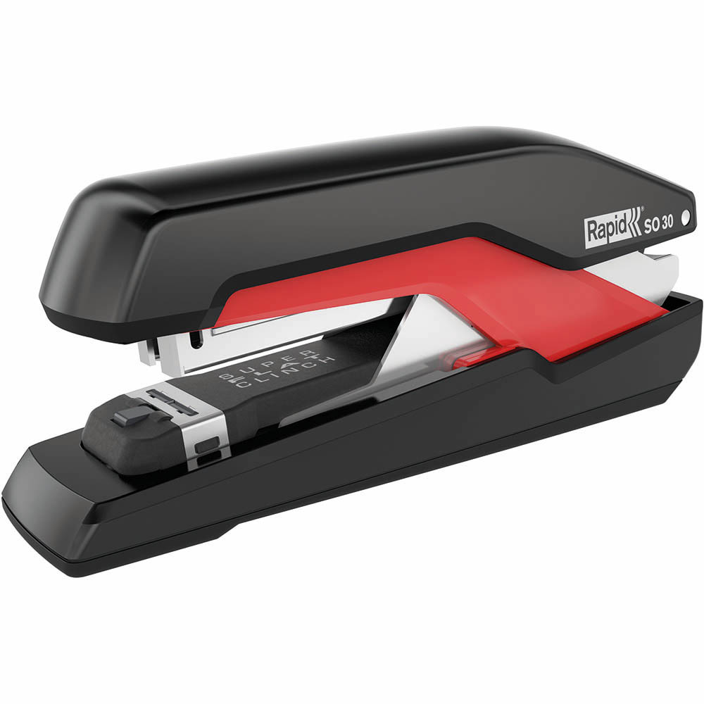 Image for RAPID SO30 OMNIPRESS STAPLER FULL STRIP 30 SHEET BLACK/RED from Surry Office National