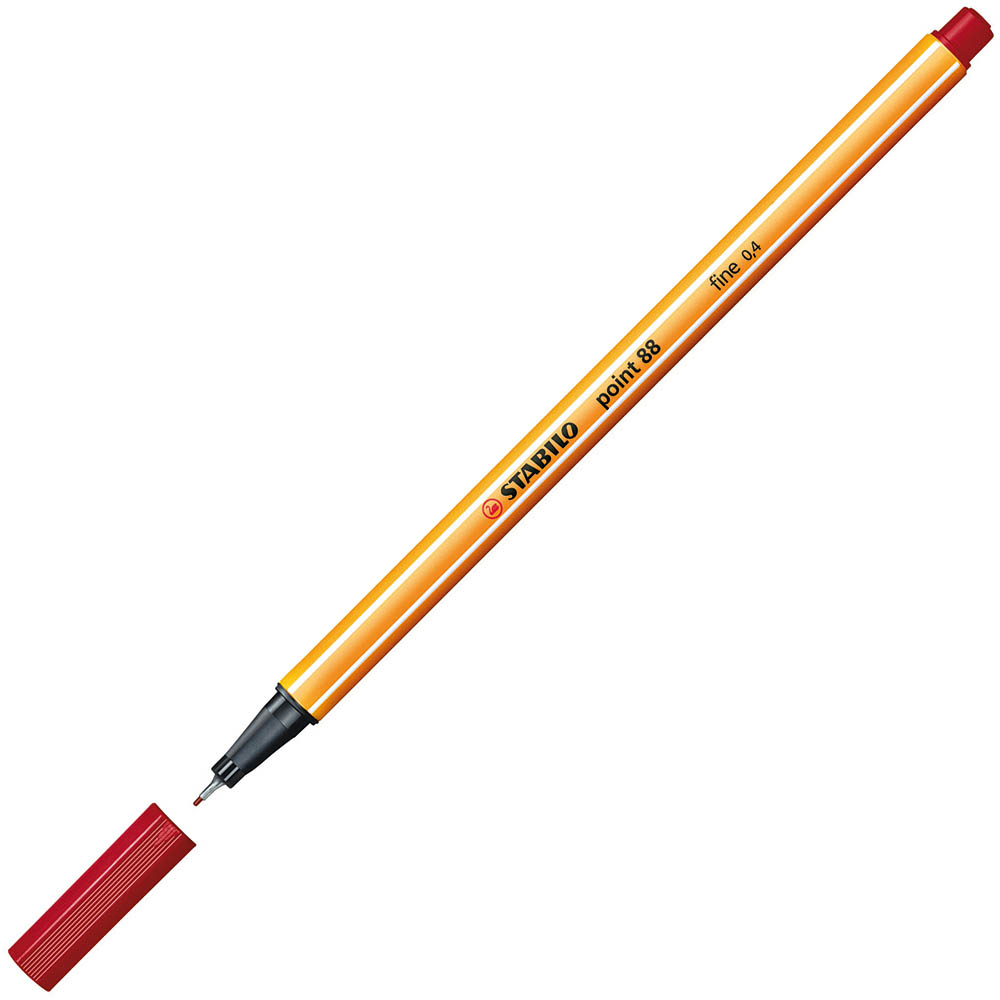 Image for STABILO 88 POINT FINELINER PEN 0.4MM CRIMSON from OFFICE NATIONAL CANNING VALE