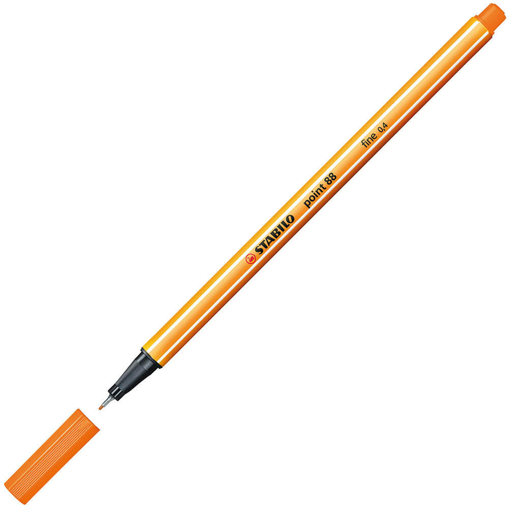 Image for STABILO 88 POINT FINELINER PEN 0.4MM ORANGE from Pirie Office National