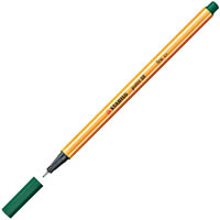 stabilo 88 point fineliner pen 0.4mm pine green