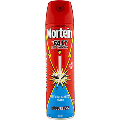 Image for MORTEIN FLY SPRAY ODOURLESS LOW ALLERGY 350G from Our Town & Country Office National