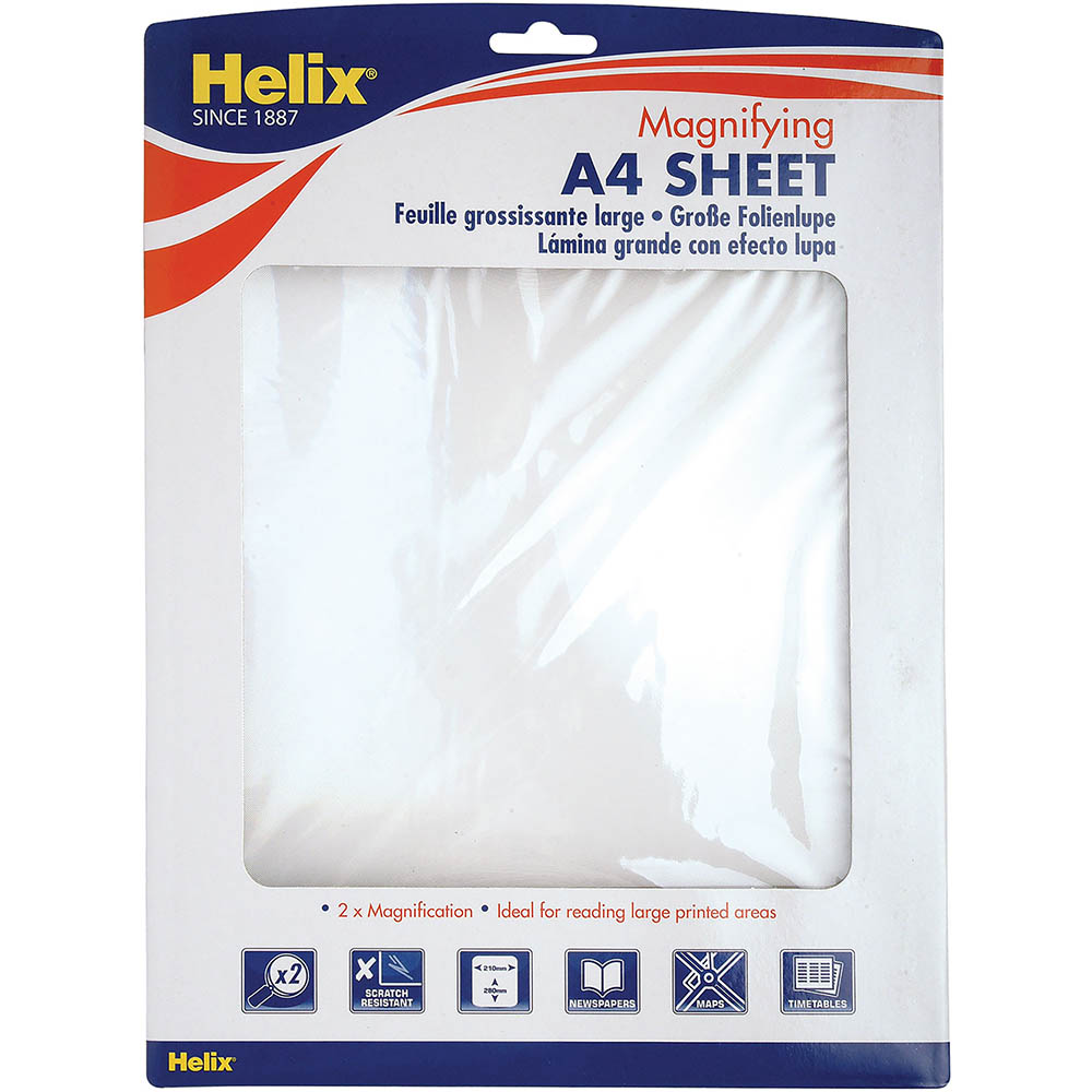 Image for HELIX MAGNIFYING SHEET A4 from Mackay Business Machines (MBM) Office National