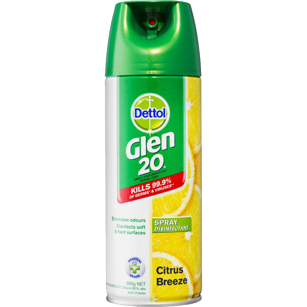 Image for GLEN 20 DISINFECTANT SPRAY CITRUS BREEZE SCENT 300G from OFFICE NATIONAL CANNING VALE