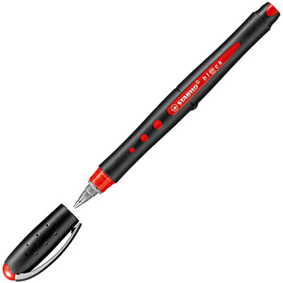 Image for STABILO BL@CK ROLLERBALL PEN 0.4MM RED BOX 10 from Office National Perth CBD