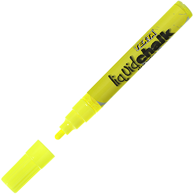 Image for TEXTA LIQUID CHALK MARKER DRY WIPE BULLET 4.5MM YELLOW from PaperChase Office National