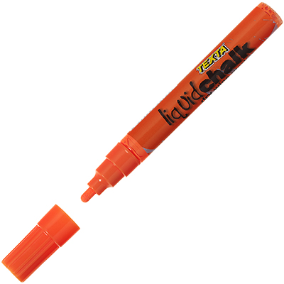 Image for TEXTA LIQUID CHALK MARKER DRY WIPE BULLET 4.5MM ORANGE from Discount Office National