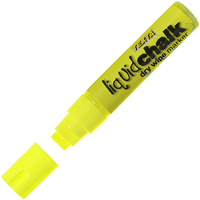 Image for TEXTA LIQUID CHALK MARKER JUMBO DRY WIPE CHISEL 15.0MM YELLOW from Surry Office National