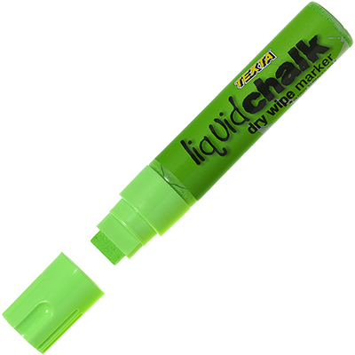 Image for TEXTA LIQUID CHALK MARKER JUMBO DRY WIPE CHISEL 15.0MM GREEN from Office National Barossa