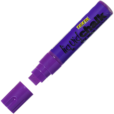 Image for TEXTA LIQUID CHALK MARKER JUMBO DRY WIPE CHISEL 15.0MM PURPLE from Discount Office National