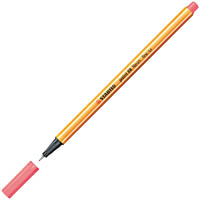 stabilo 88 point fineliner pen 0.4mm neon red