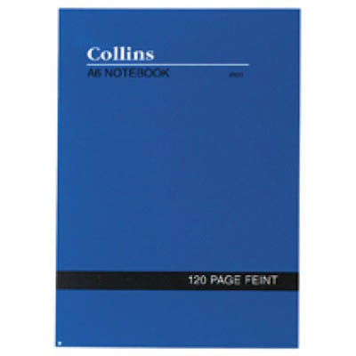 Image for COLLINS NOTEBOOK SOFT COVER FEINT RULED 168 PAGE A6 BLUE from Surry Office National