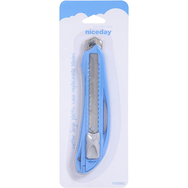 Image for NICEDAY CUTTER KNIFE LARGE WITH PLASTIC CASE BLUE from Office National Sydney Stationery