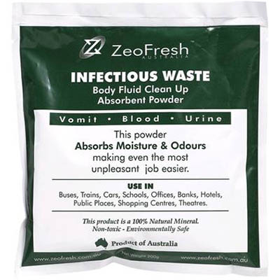 Image for ZEOFRESH INFECTIOUS WASTE CLEAN-UP SACHET SACHET 200G from Officebarn Office National