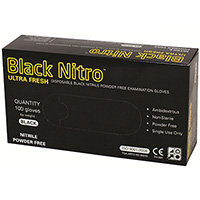black nitro nitrile powder-free gloves xxl box 100