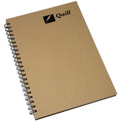 Image for QUILL SPIRAL BOUND HARDCOVER NOTEBOOK A4 160 PAGE NATURAL from Aztec Office National