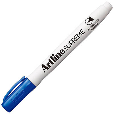 Image for ARTLINE SUPREME ANTIMICROBIAL WHITEBOARD MARKER BULLET 1.5MM BLUE from Office National Barossa