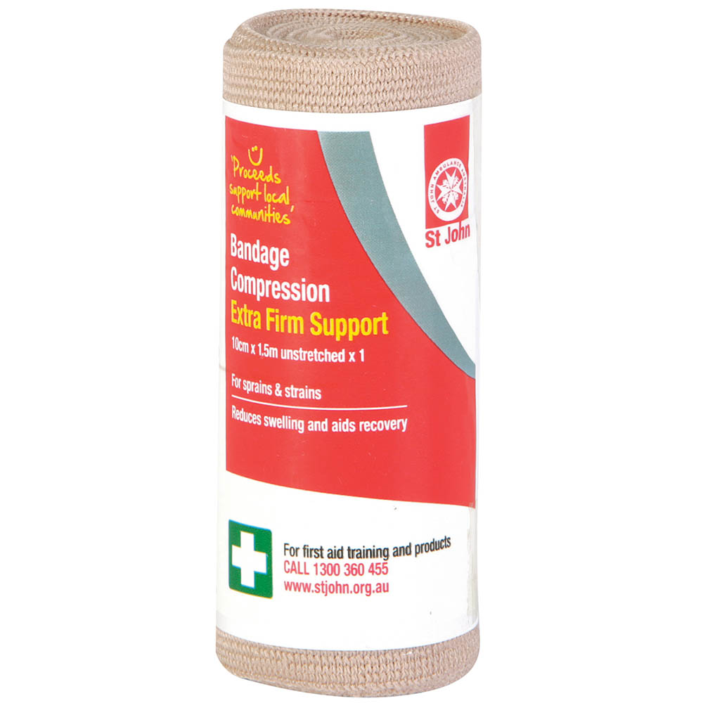 Image for ST JOHN ELASTIC COMPRESSION BANDAGE 100MM X 1.5M from PaperChase Office National