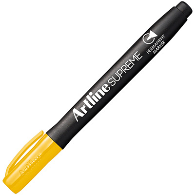 Image for ARTLINE SUPREME ANTIMICROBIAL PERMANENT MARKER BULLET 1.0MM YELLOW from Aztec Office National