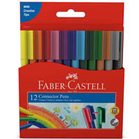 faber-castell connector pens assorted pack 12