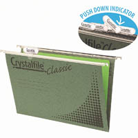 crystalfile classic suspension files a4 green pack 20